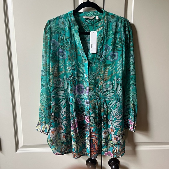 NWT SOFT SURROUNDINGS Luau Garden Tunic Shirt with matching camisole size XS - Picture 3 of 12